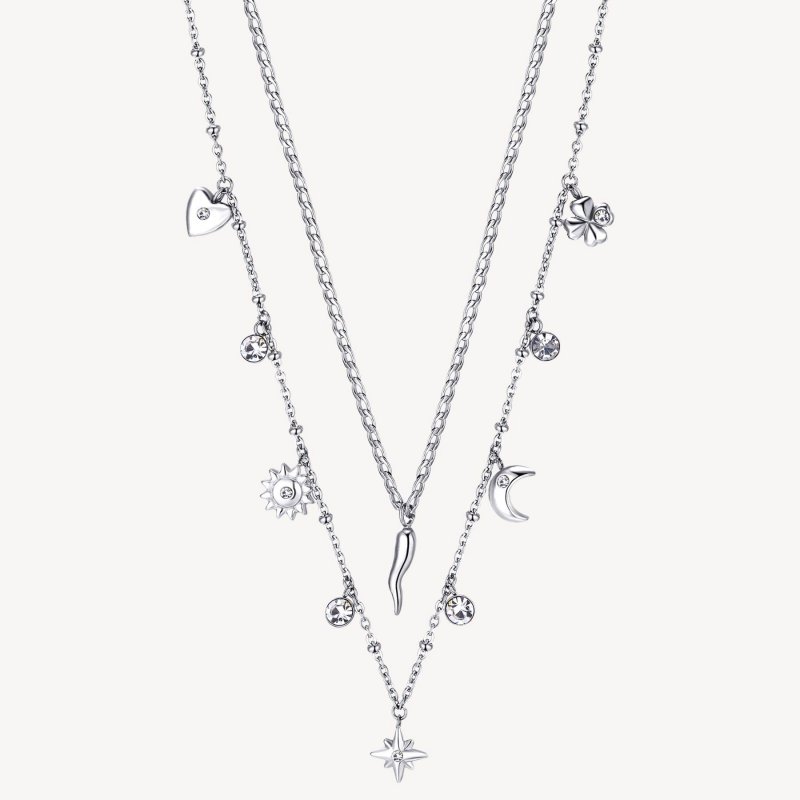 Brosway - Collana Chant - Acciaio - Cristalli