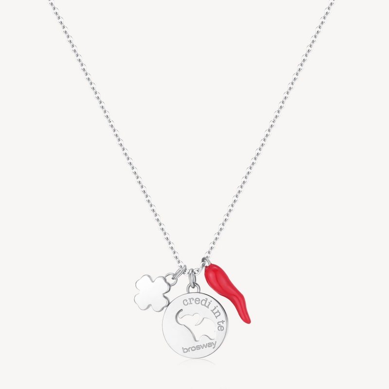 Brosway - Collana Chakra - Acciaio - Quadrifoglio