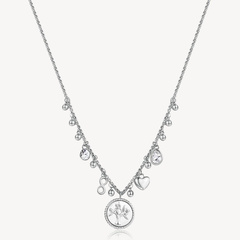 Brosway - Collana Chakra Mistici - Acciaio - Cristalli