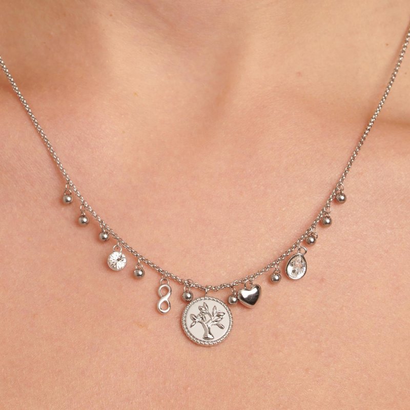 Brosway - Collana Chakra Mistici - Acciaio - Cristalli