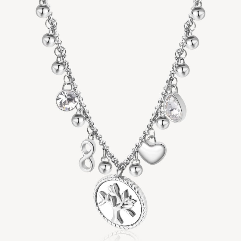 Brosway - Collana Chakra Mistici - Acciaio - Cristalli