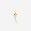 Dodo - Ciondolo Corno - Oro Giallo - Argento