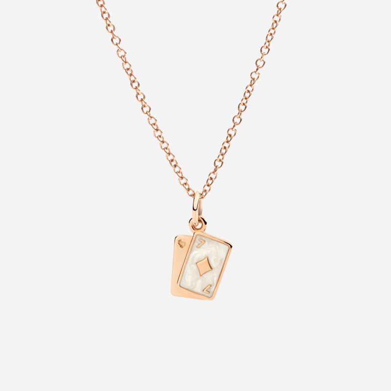 Dodo - Ciondolo Carte - Oro Rosa - Smalto