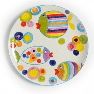 Modigliani - Piatto Tondo Pop Pesci - Ceramica - Cm35