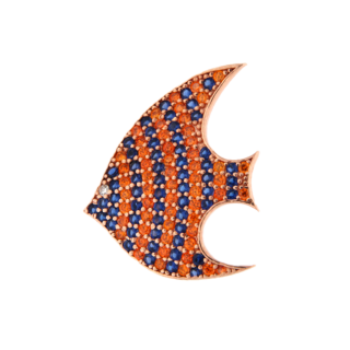 Myj - Orecchino Pesciolino - Argento - Zirconi