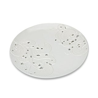 Henriette - Centrotavola Lotus - Ceramica - Bianco