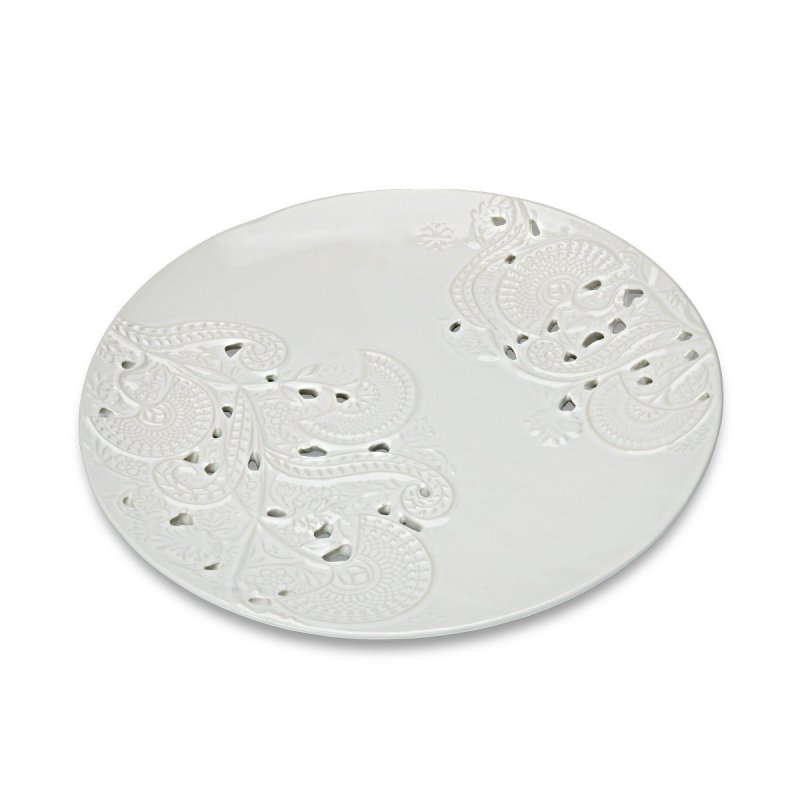 Henriette - Centrotavola Lotus - Ceramica - Bianco