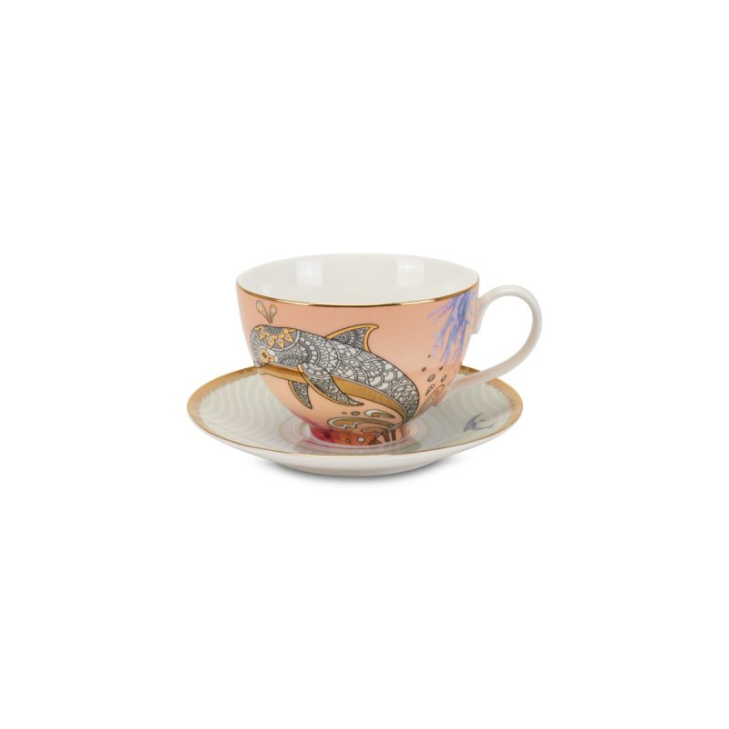 Henriette - Tazza Delfino - Porcellana - Multicolor