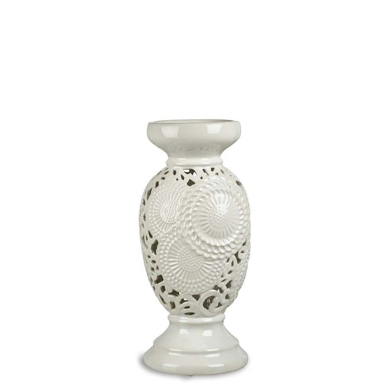 Henriette - Portacandela Bianco - Ceramica - Kyoto