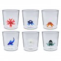 Henriette - Set Bicchieri Deep Sea - Borosilicato - Multicolor