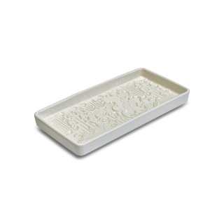Henriette - Vassoio Rettangolare - Ceramica - Bianco