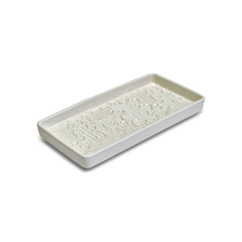 Henriette - Vassoio Rettangolare - Ceramica - Bianco