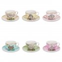 Henriette - Set 6 Tazze Caffe' - Animalier