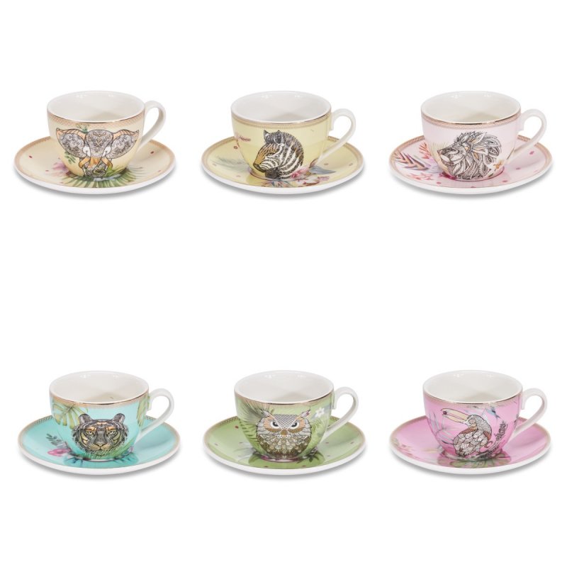 Henriette - Set 6 Tazze Caffe' - Animalier