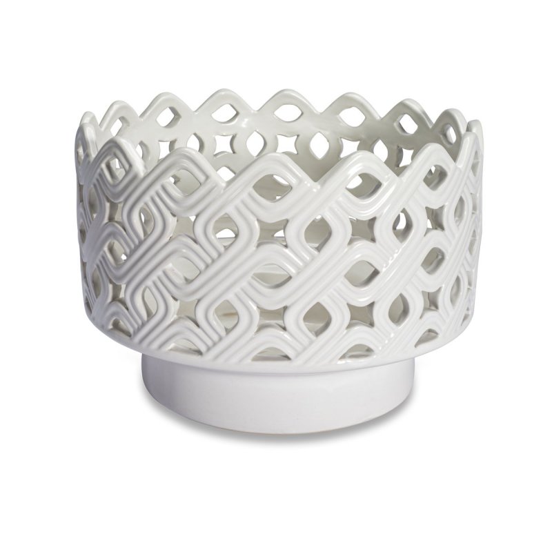 Henriette - Cachepot - Porcellana - Bianco