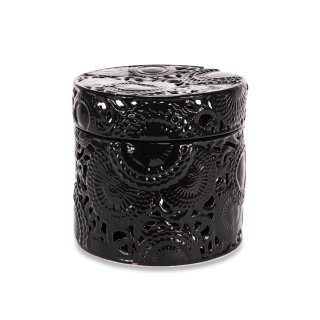 Henriette - Scatola Rotonda - Ceramica - Nero