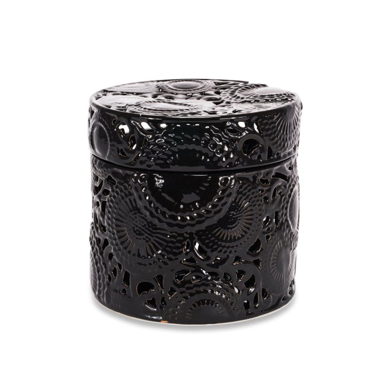 Henriette - Scatola Rotonda - Ceramica - Nero