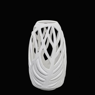Henriette - Vaso Rotondo - Ceramica - Bianco