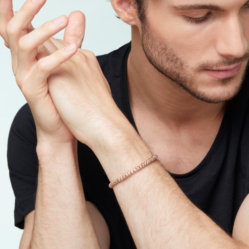 Dodo - Bracciale Granelli - Oro Rosa - Argento