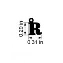 Dodo - Ciondolo Lettera R - Oro Rosa 9K
