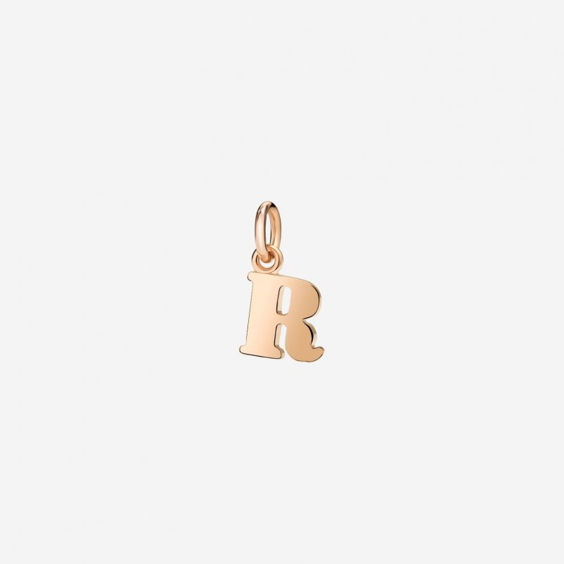 Dodo - Ciondolo Lettera R - Oro Rosa 9K