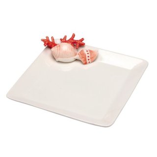 Love Tiffani - Vassoio Quadro Cm 26 - Mar Rosso