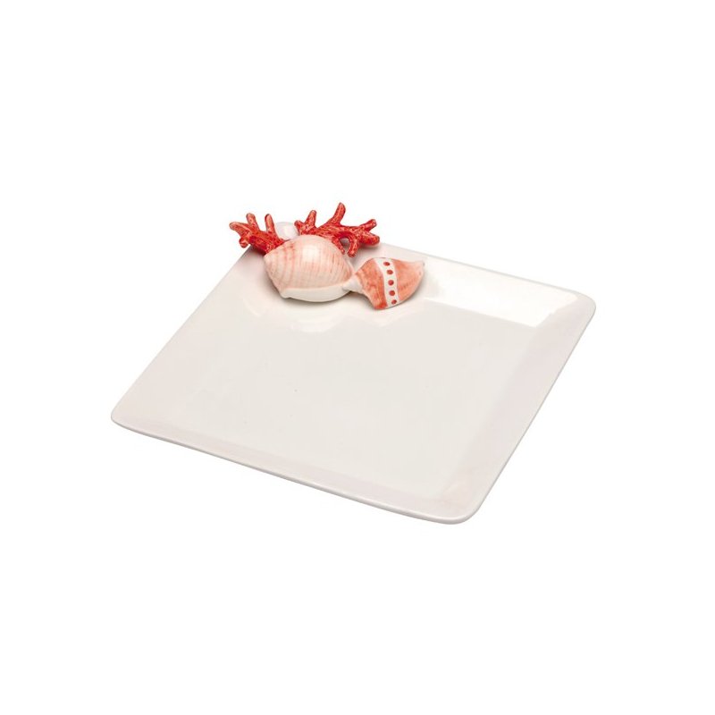 Love Tiffani - Vassoio Quadro Cm 26 - Mar Rosso