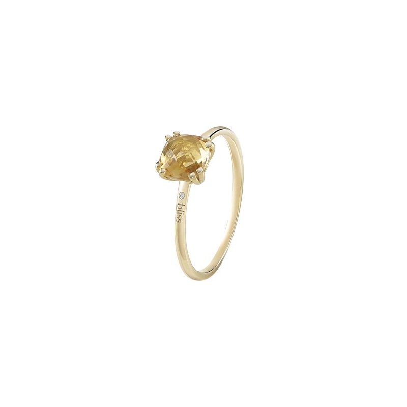 Bliss - Anello In Oro Giallo - Diamante Rotondo