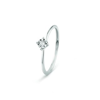 Bliss - Anello Bl Rugiada - Oro Bianco - Diamante