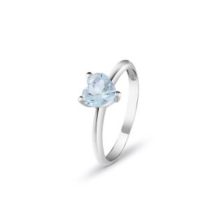 Bliss - Anello In Oro Bianco - Cuore
