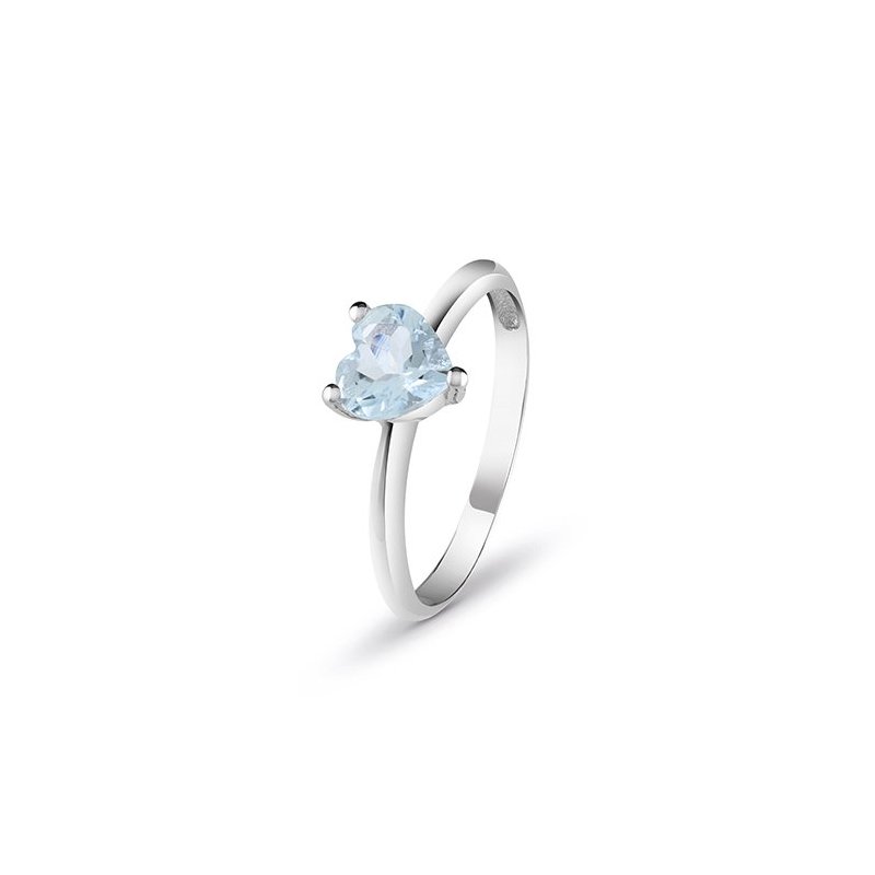 Bliss - Anello In Oro Bianco - Cuore
