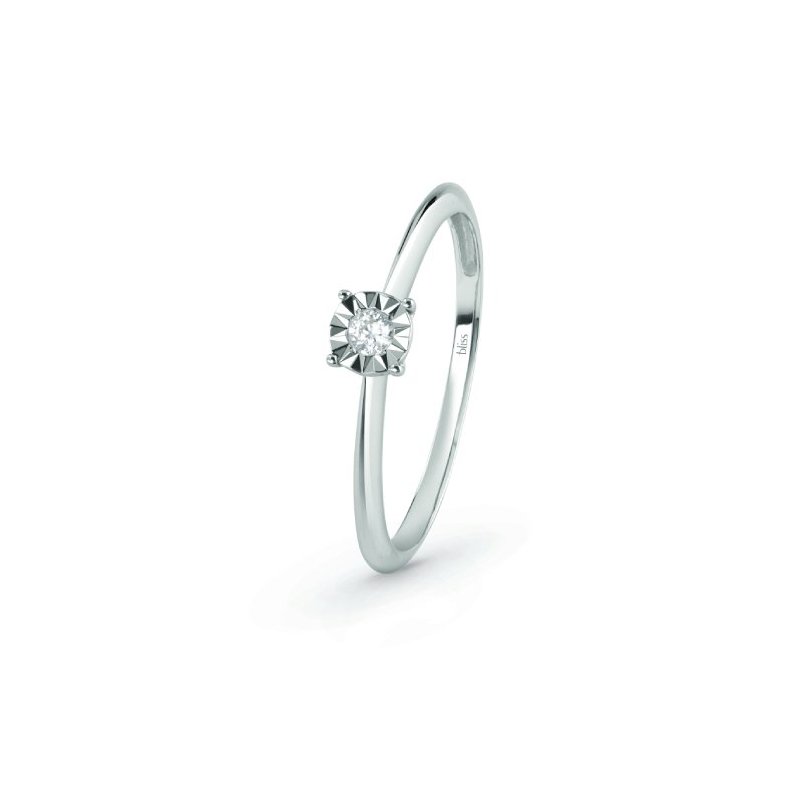 Bliss - Anello Rugiada - Oro Bianco - Diamante