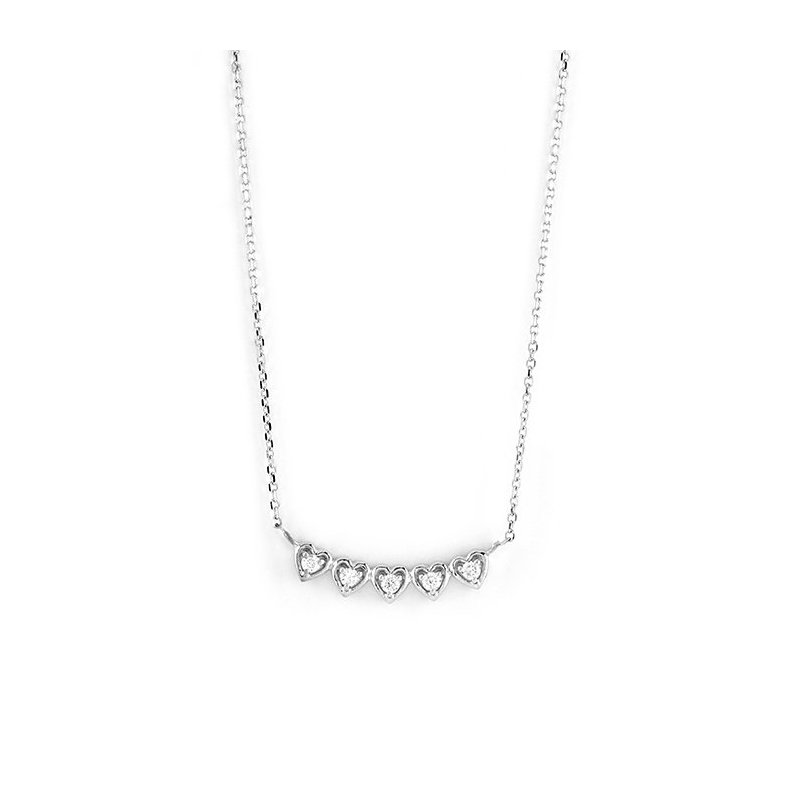Bliss - Collana In Oro Bianco - Diamante - Rotondo