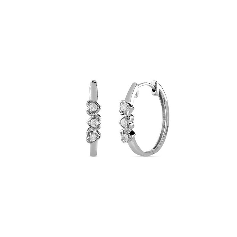 Bliss - Orecchini In Oro Bianco - Diamante Rotondo