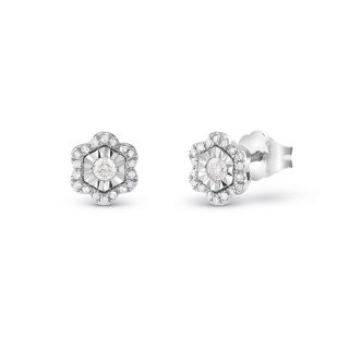 Bliss - Orecchini Bl Rugiada - Oro Bianco - Diamante