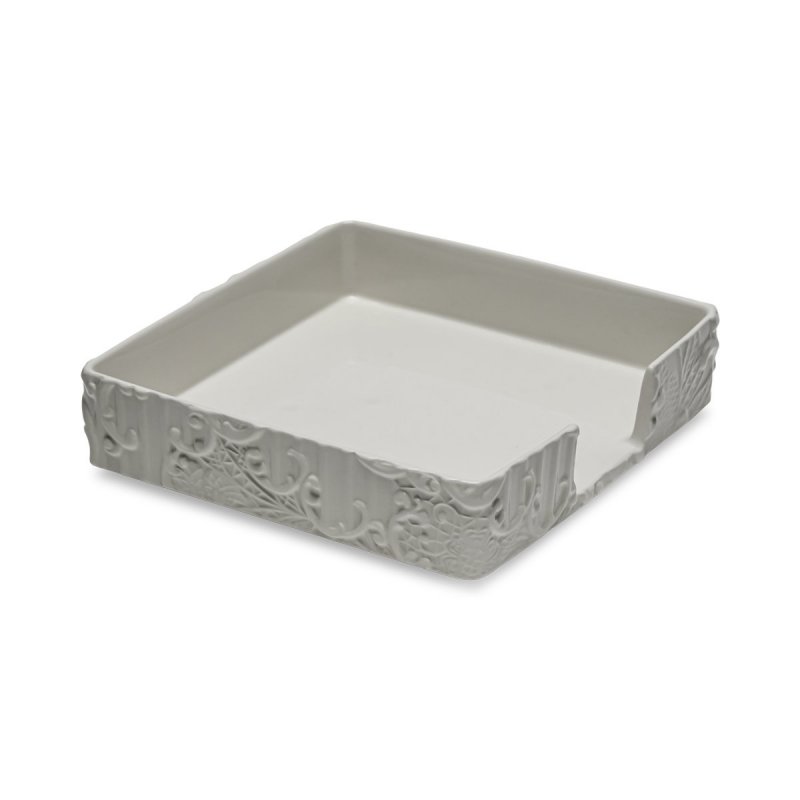 Henriette - Portatovaglioli Dentelle - Ceramica - Bianco