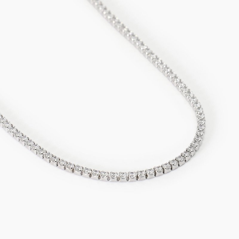 Mabina - Collana In Argento 925 - Zirconi - Lunghezza Regolabile