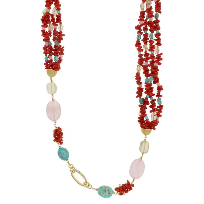Nivy - Collana Sasha - Corallo Rosso - Argento
