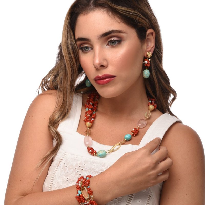 Nivy - Collana Sasha - Corallo Rosso - Argento