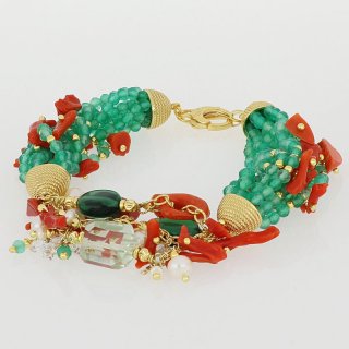Nivy - Bracciale Adriel - Corallo Rosso - Argento
