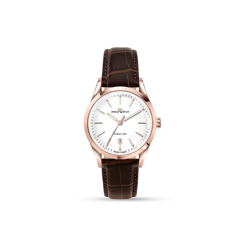 Philip Watch - Sunray R8251180020 - Acciaio - Pelle