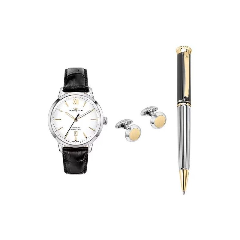 Philip Watch - Sunray Automatico - Acciaio E Pelle