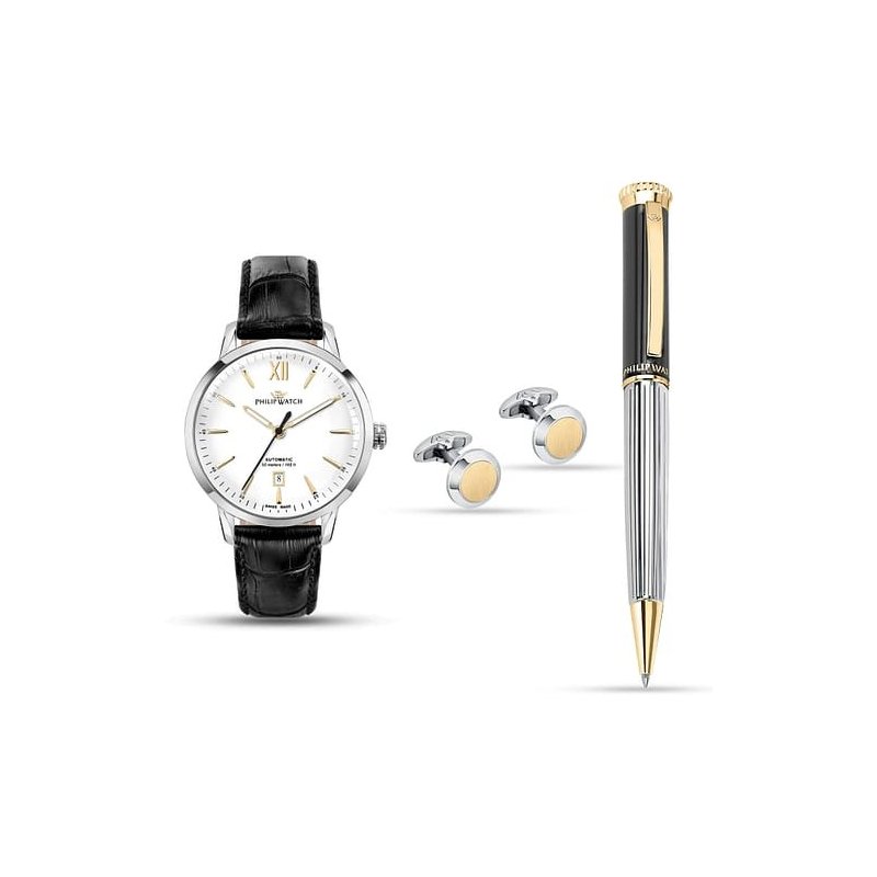 Philip Watch - Sunray Automatico - Acciaio E Pelle