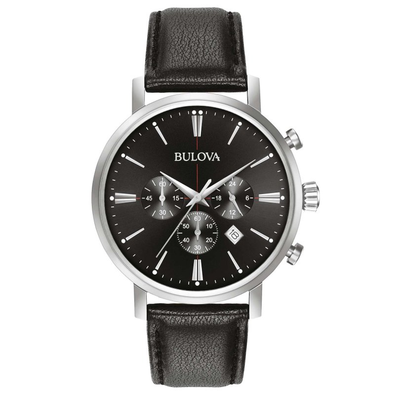 Bulova - Aerojet Crono - Acciaio - Pelle