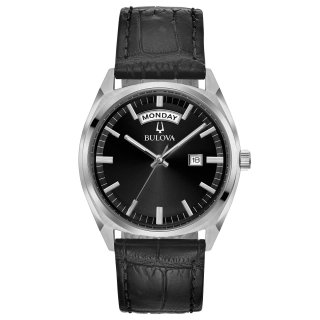 Bulova - Surveyor Day Date - Acciaio - Pelle