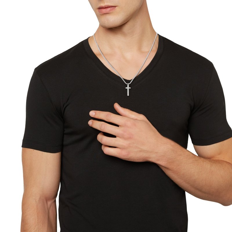 Breil Tribe - Collana Line Row - Acciaio - Zirconia