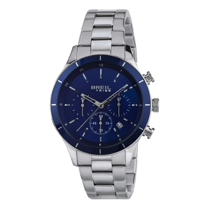 Breil Tribe - Chrono Gent 42 Mm - Acciaio - Blu