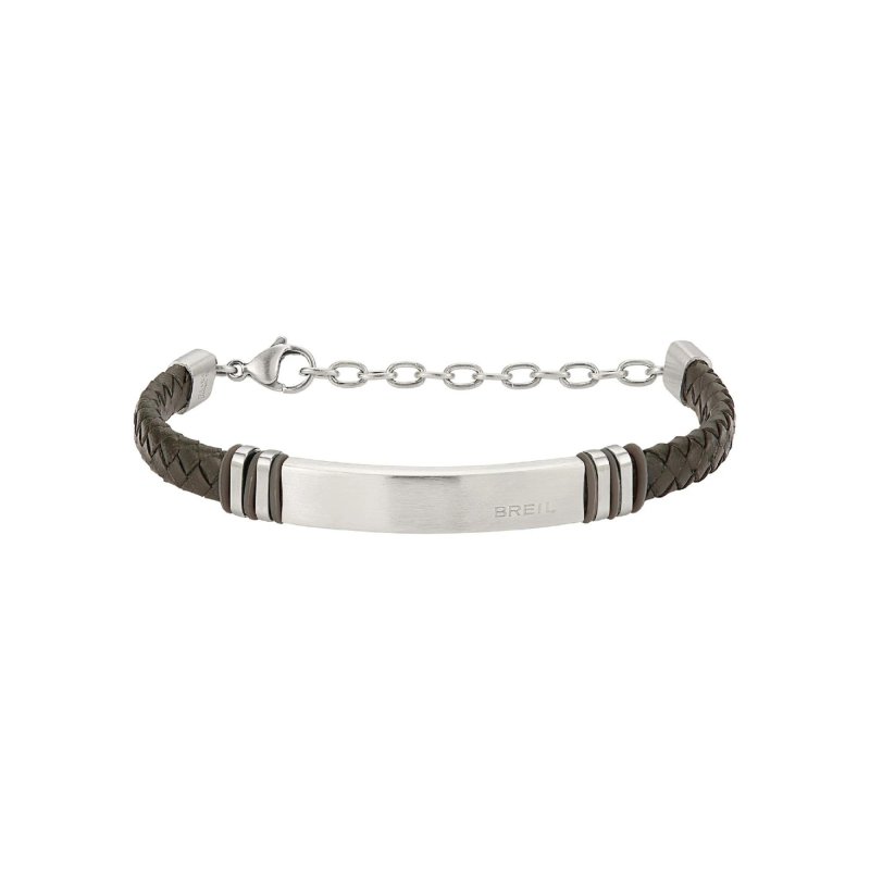 Breil - Bracciale Leather Twine - Verde - Pelle