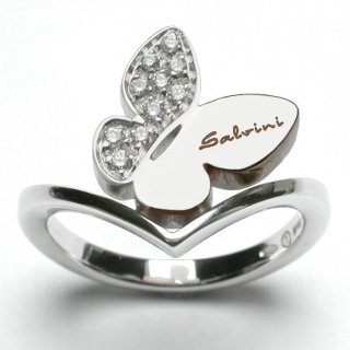 Salvini - Anello Farfalle - Oro Bianco - Diamante