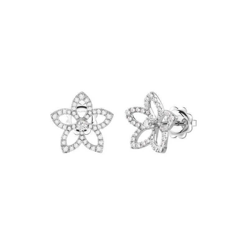 Salvini - Orecchini Magia Garden - Oro Bianco - Diamante
